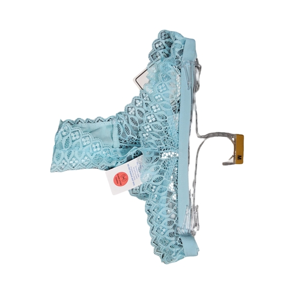 New Size 34C Blue Lace Bra and size medium thong - Picture 5 of 5